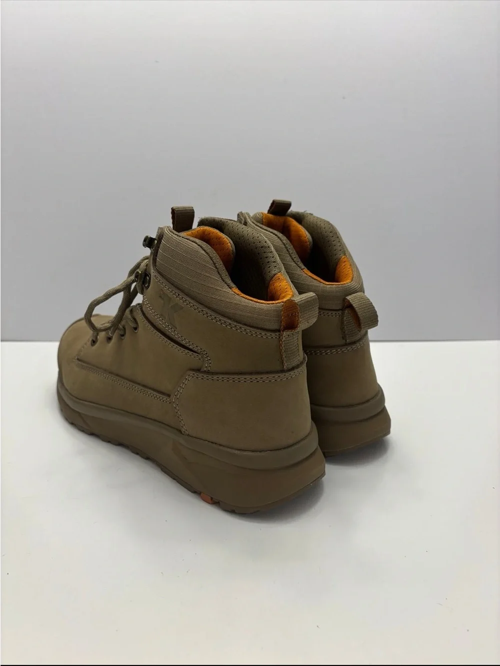 Kexin Men's Tan Work Safety Boots Lace Up Ankle Boots